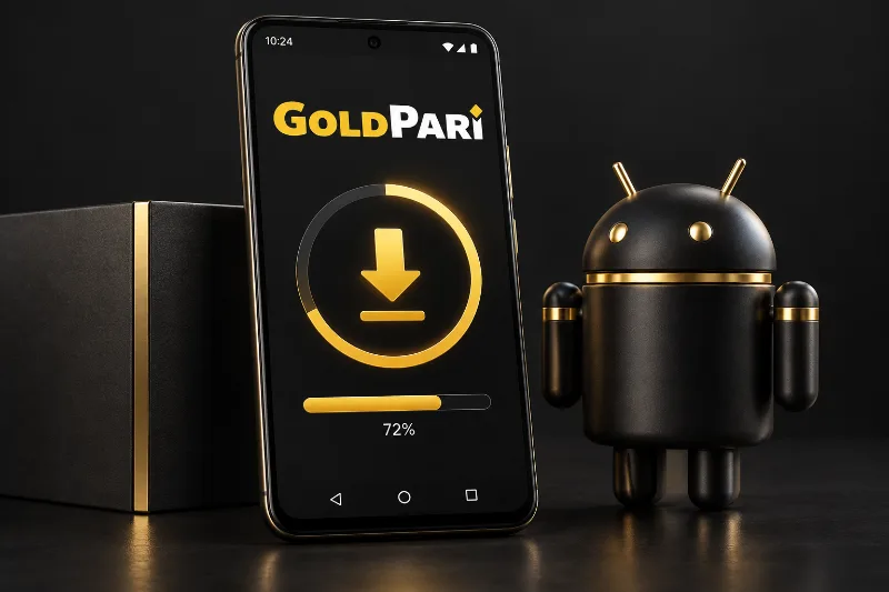 Illustration of Gold Pari access from an Android phone